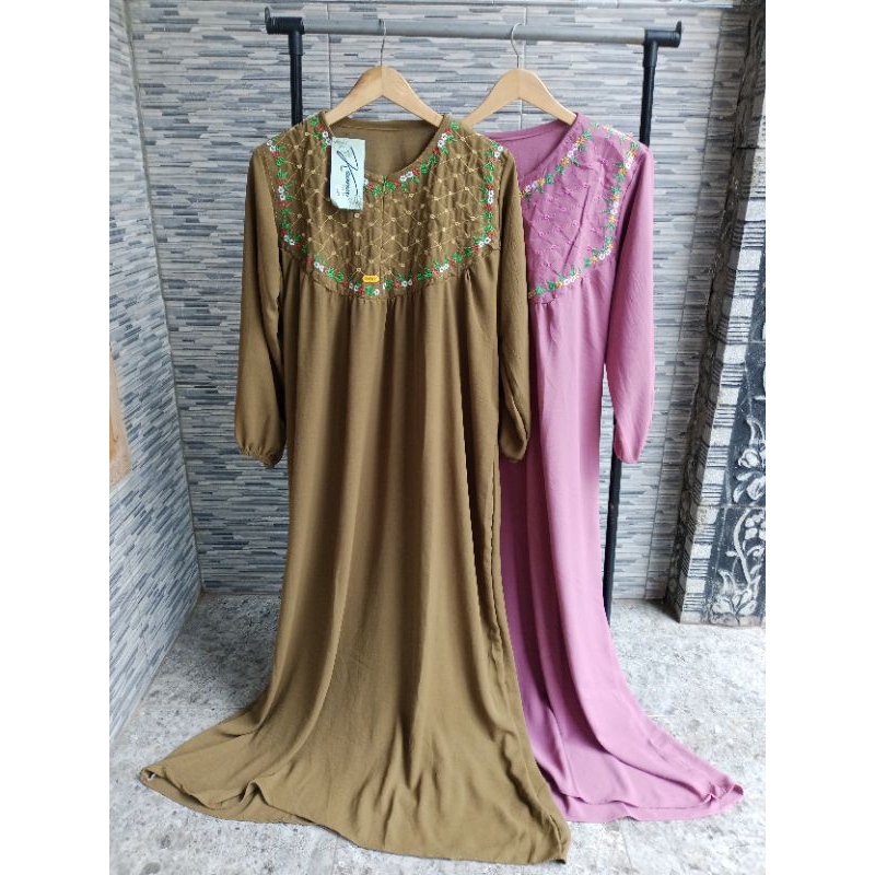 Gamis Bordir Crinkle