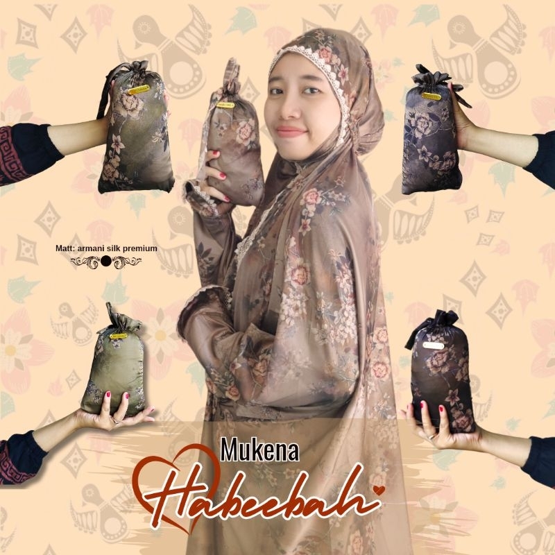 Terlaris Mukena Dewasa Terusan Armani Silk Premium Renda Cantik Mukena Armani Brown Silk Premium Sut