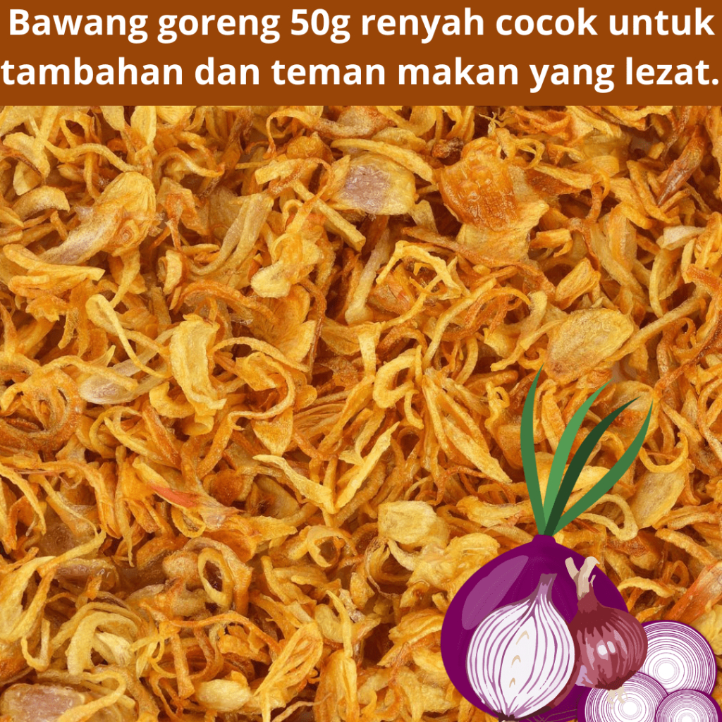 

bawang goreng renyah gurih plus boncabe untuk semua maskan bisa cod isi 50 g