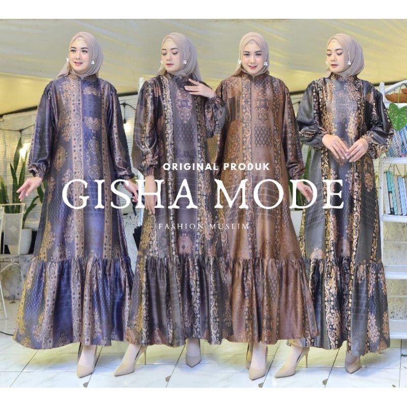 Gamus Terbaru Pakean Muslim Turkey Gamiss Abaya 2026 Maxidress Ghamis Putih Busui Lebaran Dres Broka