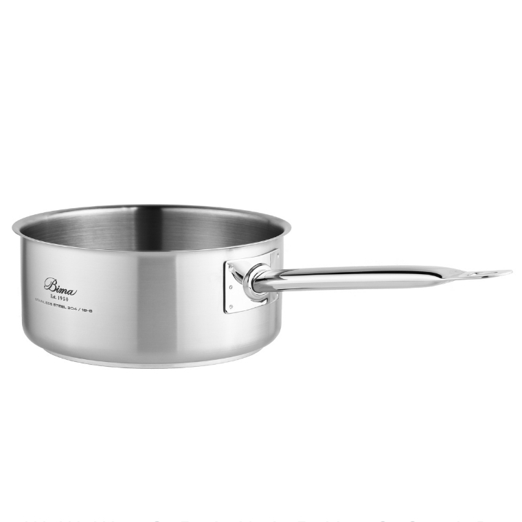 Bima Chefs Shallow Sauce Pan D18cm H8cm 2L SUS 304