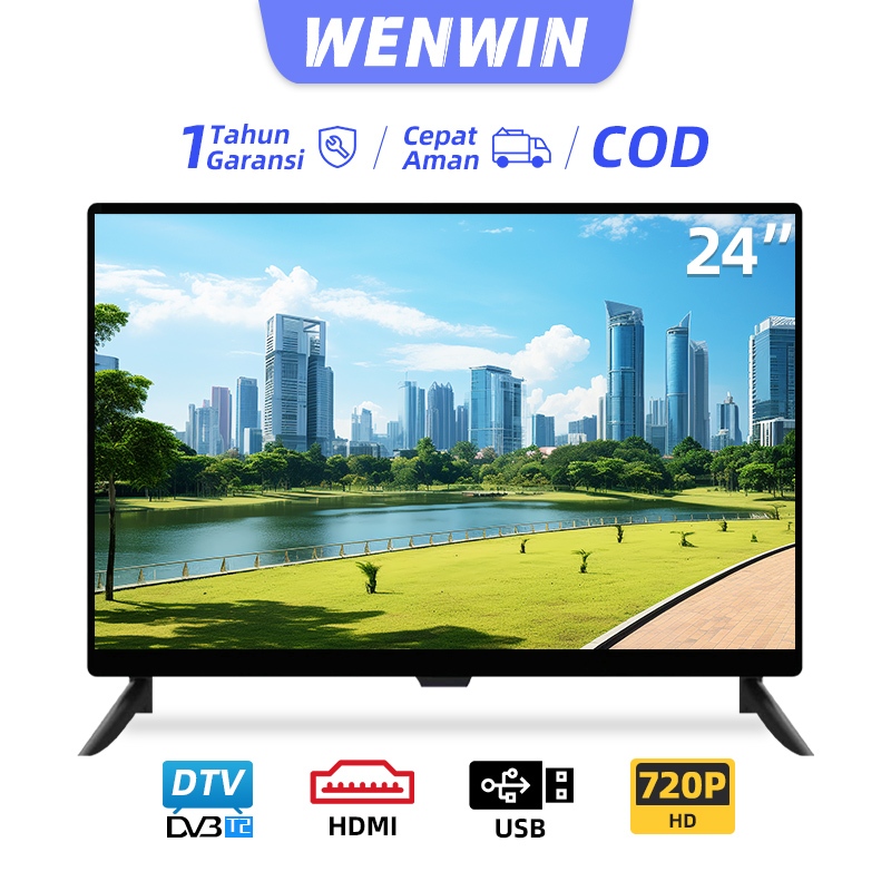 WENWIN TV Digital Monitor 24/25 inch TV LED Digital Murah Promo HDMI/USB Televisi PC/CCTV Monitor
