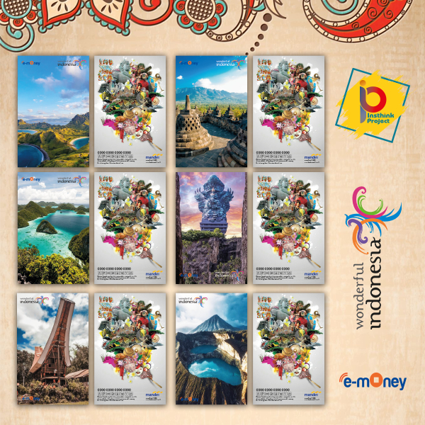 Custom e- money mandiri SPESIAL Wonderful Indonesia