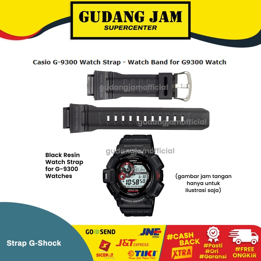 Tali Strap G-Shock G-9300-1 G-9300 G9300 G 9300 Casio Original