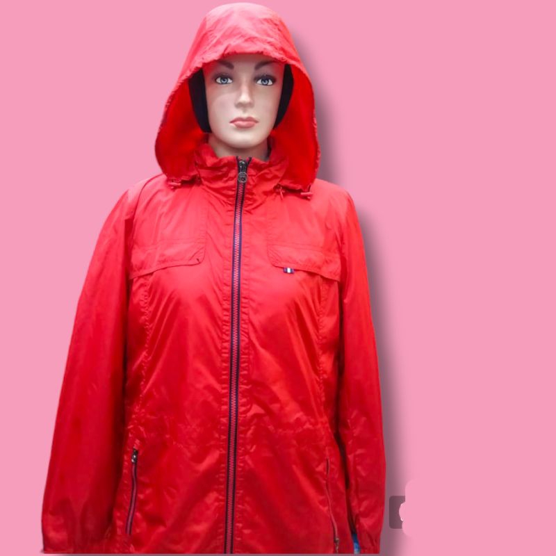 Trench Coat Long Coat Tipis Cewe Parasut Topi Musim Semi