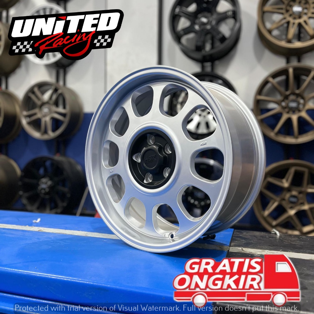 VELG MOBIL RETRO RING 17 UNTUK XL7 ERTIGA XPANDER BRV SONET R17 HSR KLG4 SILVER MODEL KALENG