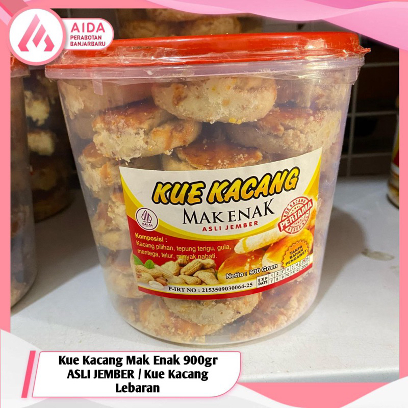 

Kue Kacang Mak Enak 900gr ASLI JEMBER / Kue Kacang Original Mak Enak 900gr ORI / Kue Kacang Mix / Nastar / Kue Lebaran