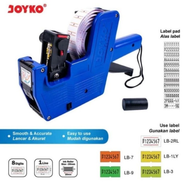 

Mesin Label Harga 1 Baris 8 Digit Price Labeller Joyko MX5500 random