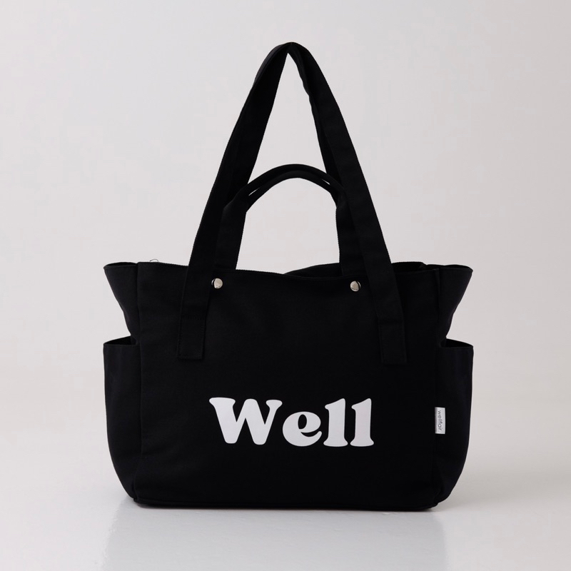 WELLFLAIR - Tote Bag Resleting Kanvas Unisex - Totebag Laptop - Tas Totebag Polos Besar