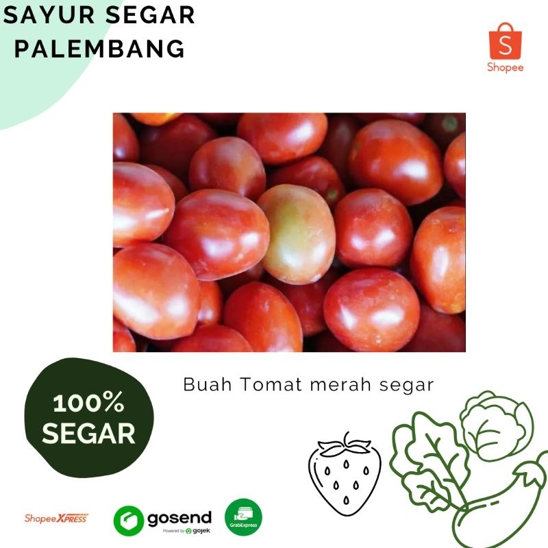 

Buah Tomat Merah Segar 250 Gram-Sayur Segar khusus Palembang