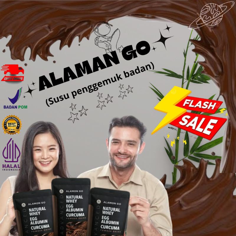 

ALAMON GO Penambah Berat Badan Ribuan Testimoni/Natural Whey + Albumin (BPOM)