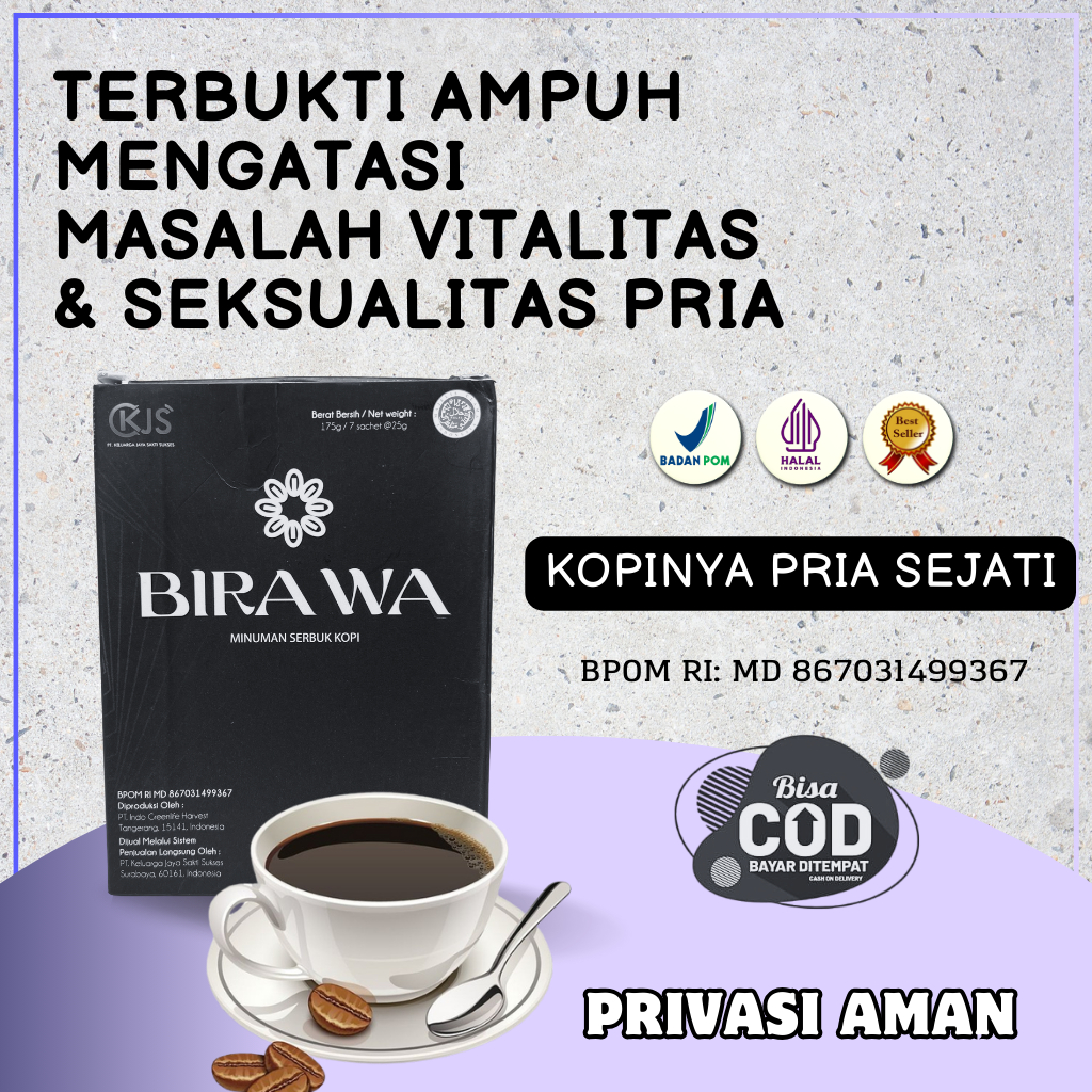 BIRAWA Kopi Kuat Pria Tahan Lama Sex 100% Original - Minuman Herbal Penambah Stamina Pria Dewasa Ere