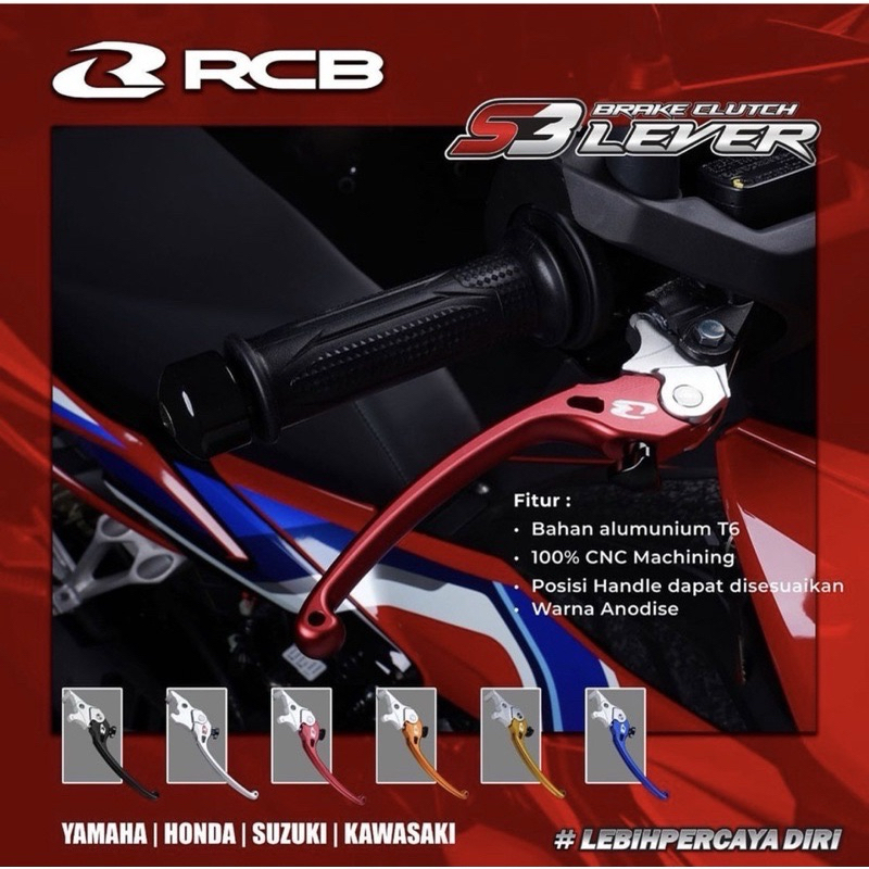 Handle Kiri Kanan RCB SATRIA FU GSX 150 Handle Rem Dan Kopling lever set S3 RCB