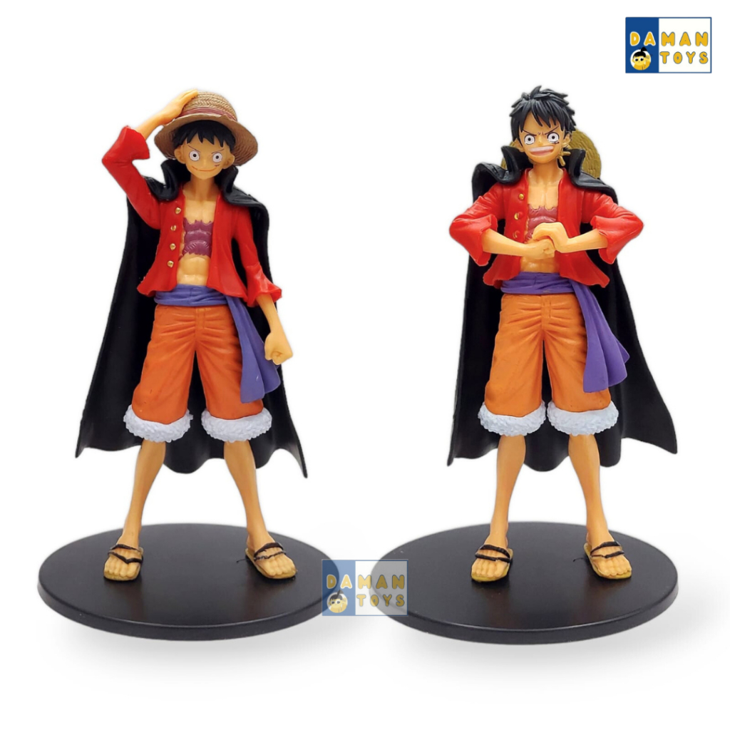 Pajangan Figure Karakter Petualang Topi Jerami Model Statis Bahan PVC Padat Tinggi 16 cm Dekorasi Me