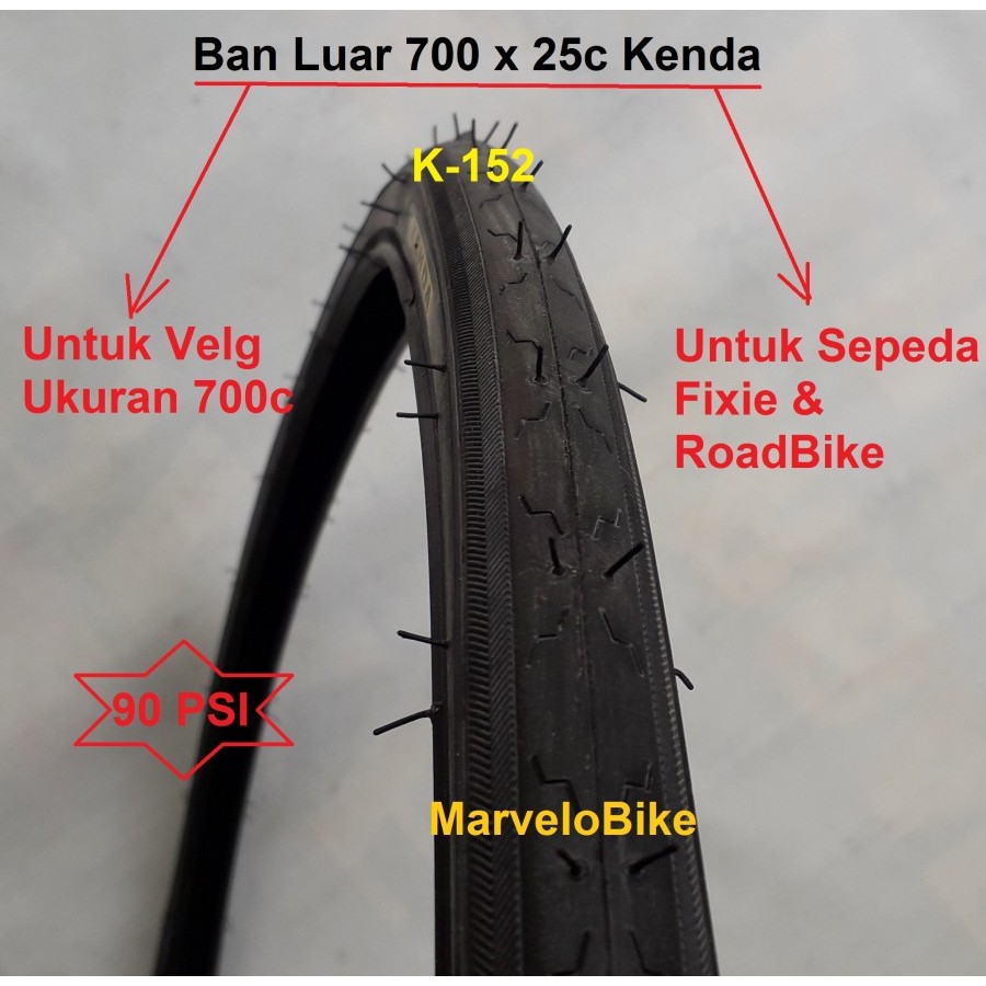 Ban Luar Sepeda Fixie RoadBike 700x25c 700 x 25c Kenda K-152
