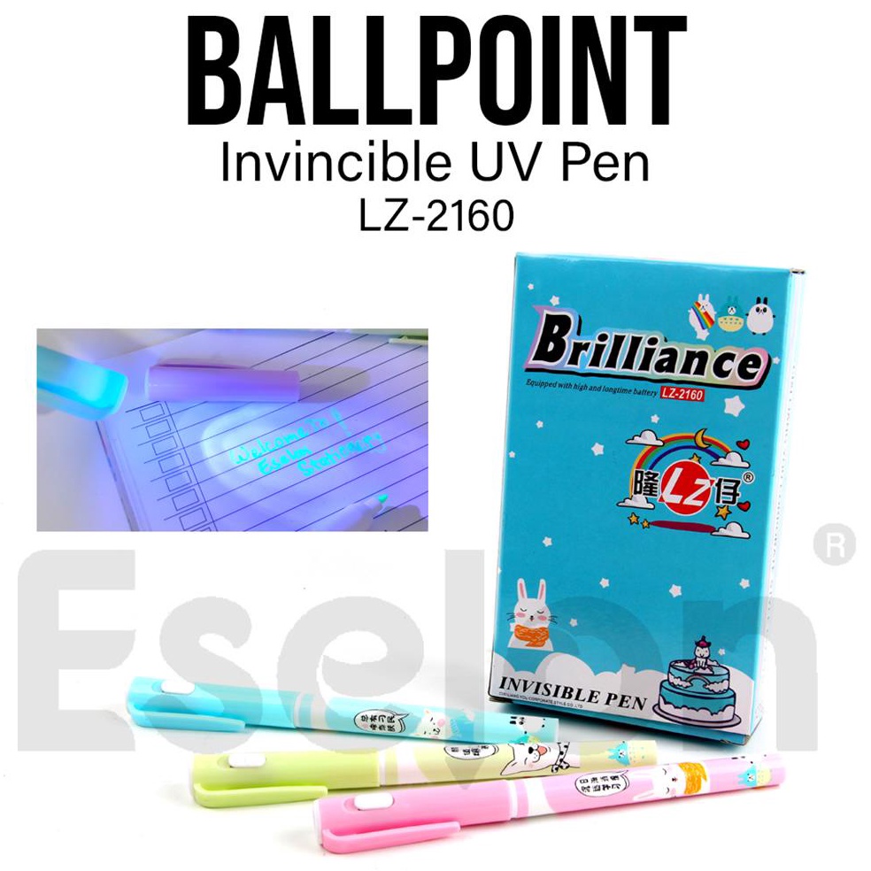 sale 12ps Pulpen Lampu Ajaib 216  Invisible Pen Senter UV 89Z