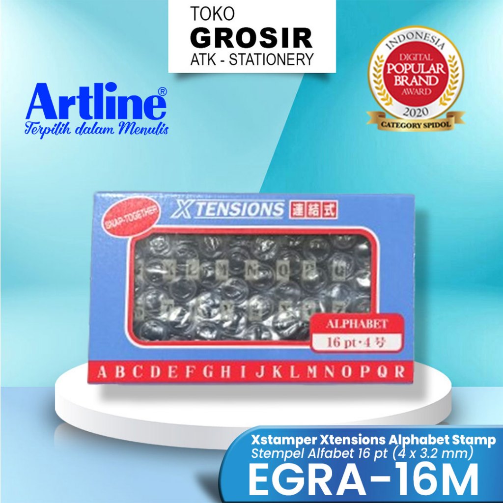 

ARTLINE Xstamper Xtensions Alphabet Stamp EGRA-16M / Alfabet Stempel 16 pt