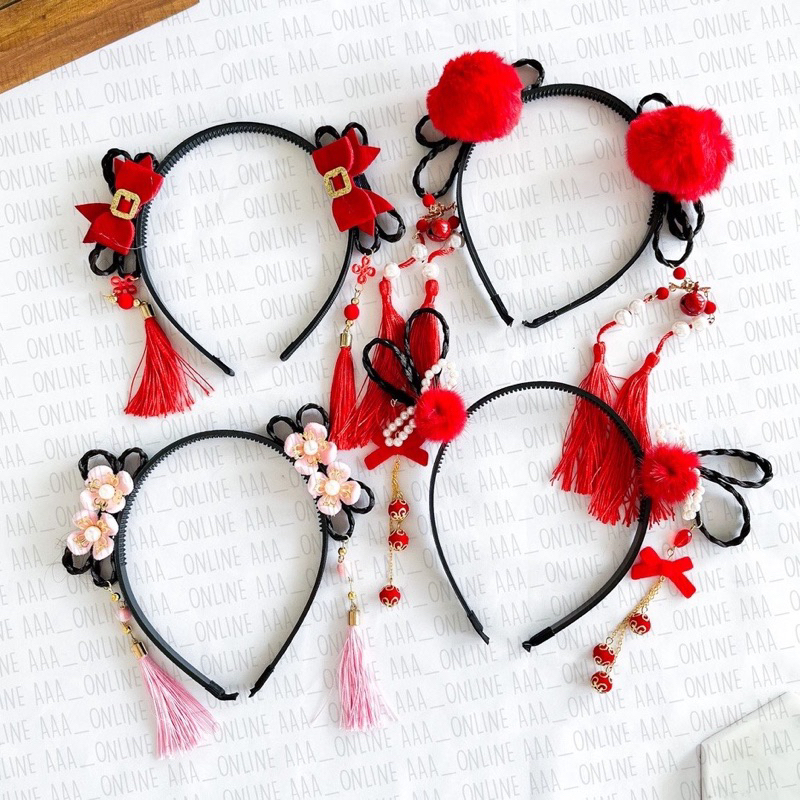 Bando Imlek Bando Anak Cepol Lucu / Bandana Bayi Anak Imlek / Bando Rambut Anak Fashion Aksesoris Im