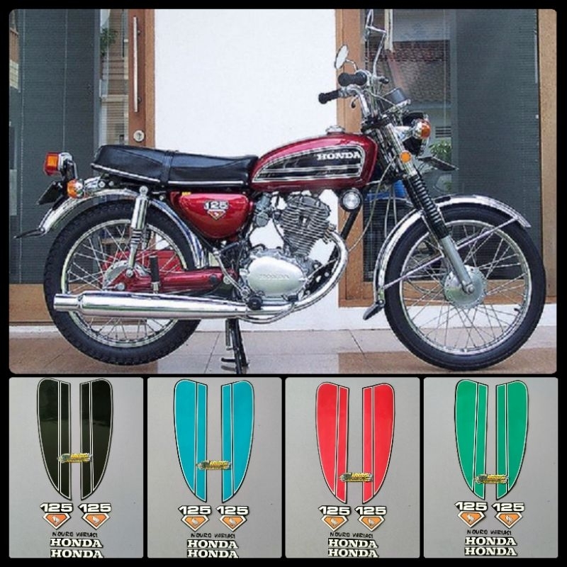 STRIPING LIST STANDART MOTOR HONDA CB 125 CB125 1974 1975 KUALITAS TERBAIK TERPERCAYA TERMURAH