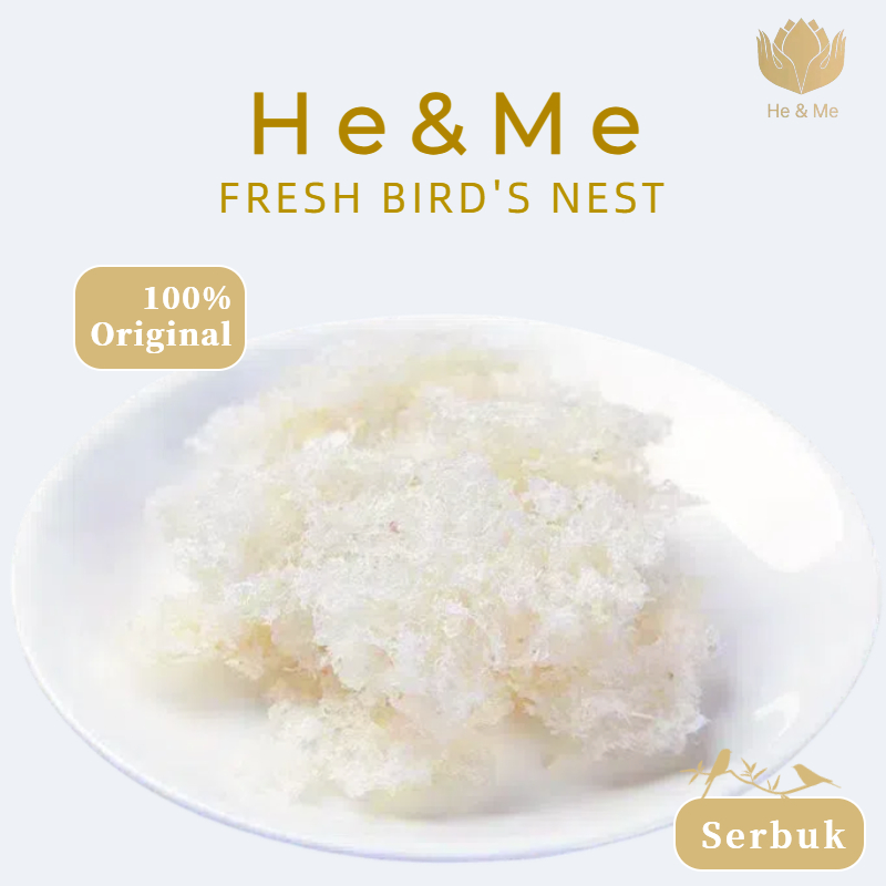 

He&Me Fresh Bird's Nest 30 Gram Patahan Eceran Serbuk Sarang Burung Walet Asli