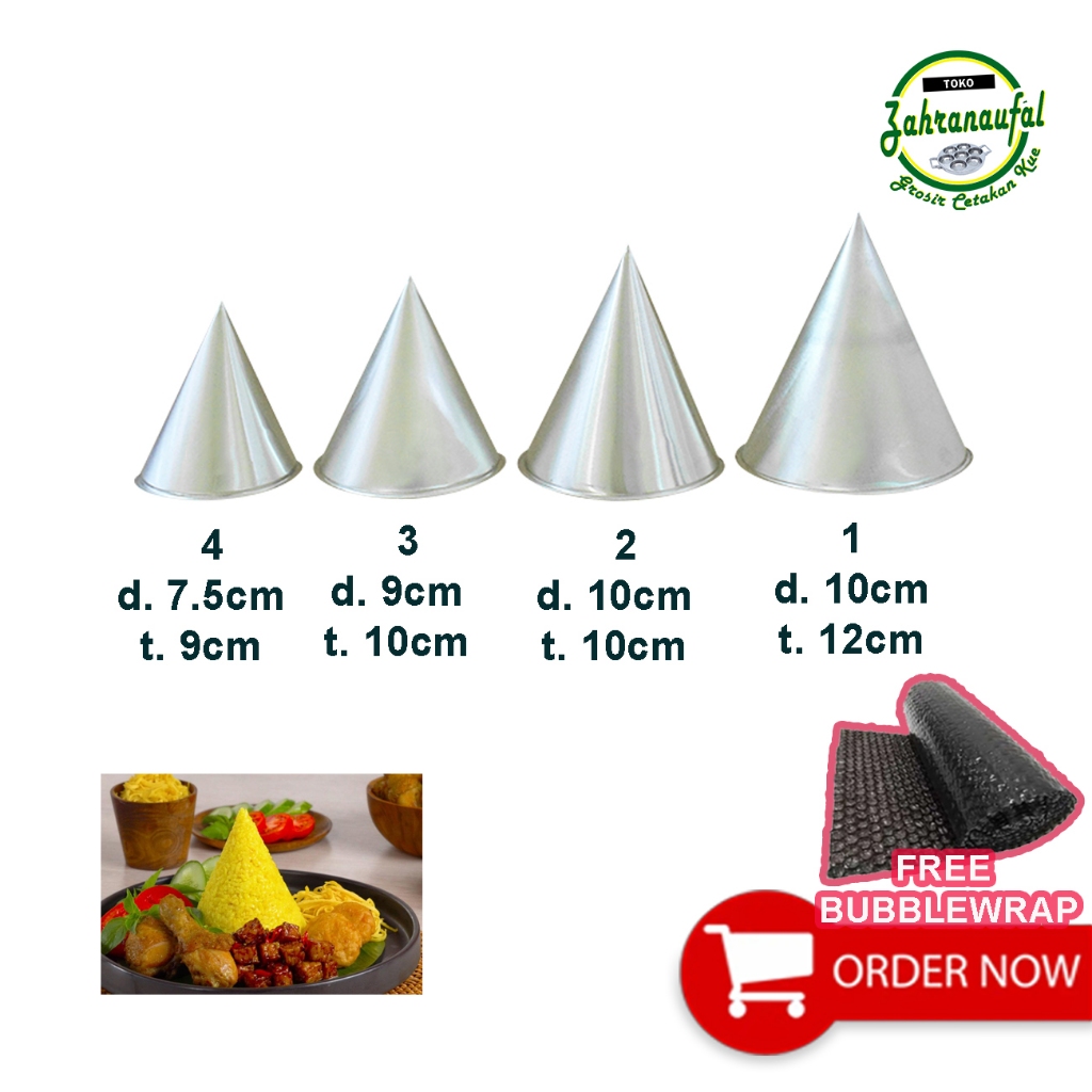 CETAKAN NASI TUMPENG MINI / NASI TUMPENG KRUCUT MINI BAHAN ALUMINIUM