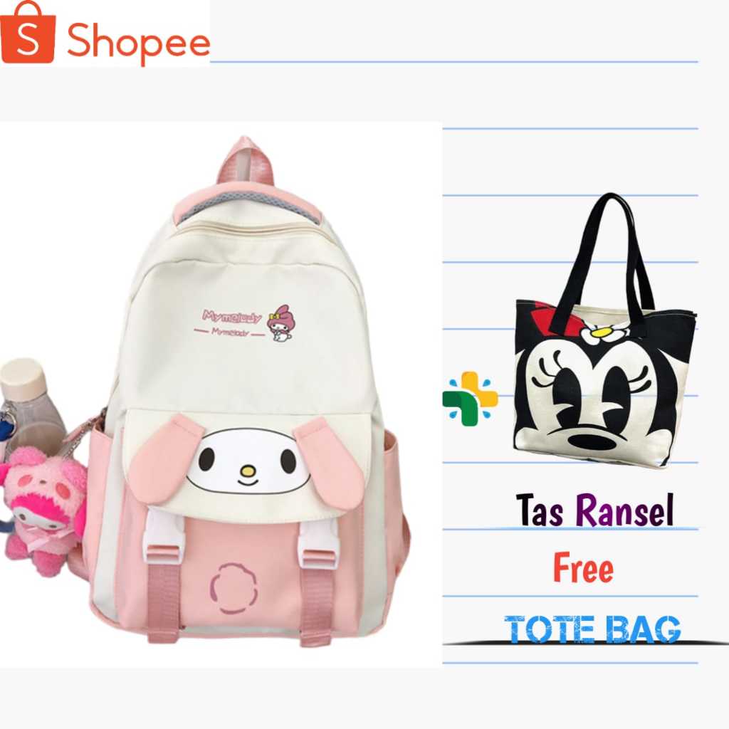 ST99 - Tas Ransel Anak Sekolah Wanita Terbaru - Backpack Wanita Korean Style - Tas Ransel Karakter -