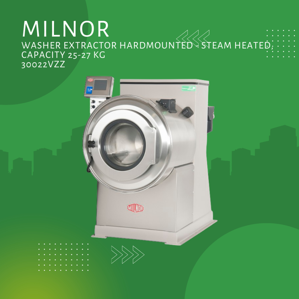 Milnor Washer Extractor Hardmounted - Steam Heated, Capacity 25-27 Kg Commercial Laundry