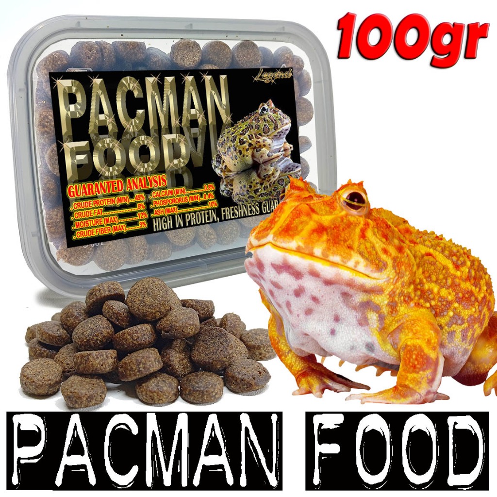 100GR PACMAN FOOD PELET MAKANAN KATAK KODOK REPTILE AMPHIBI PIXIE FROG MAKANAN PELLET PAC MAN INSTAN