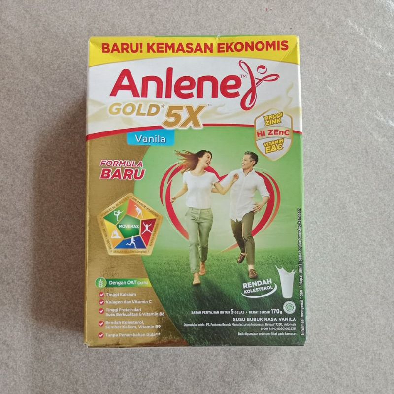 

Anlene gold 5X 170gr (kardus luar kurang baik)