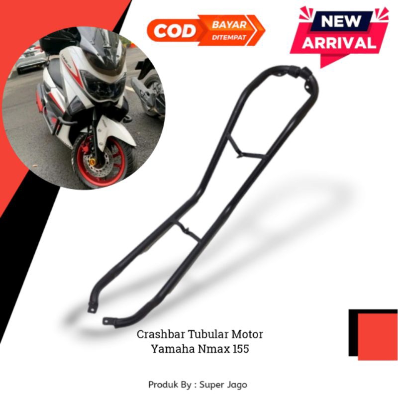 COD Crashbar Tubular Nmax 155 Old 2015 - 2019 Plus Dudukan Lampu Tembak