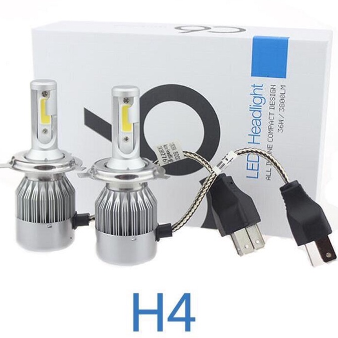 Lampu Mobil LED Headlight C6 H4 COB 2 PCS z Terlaris Terlaris