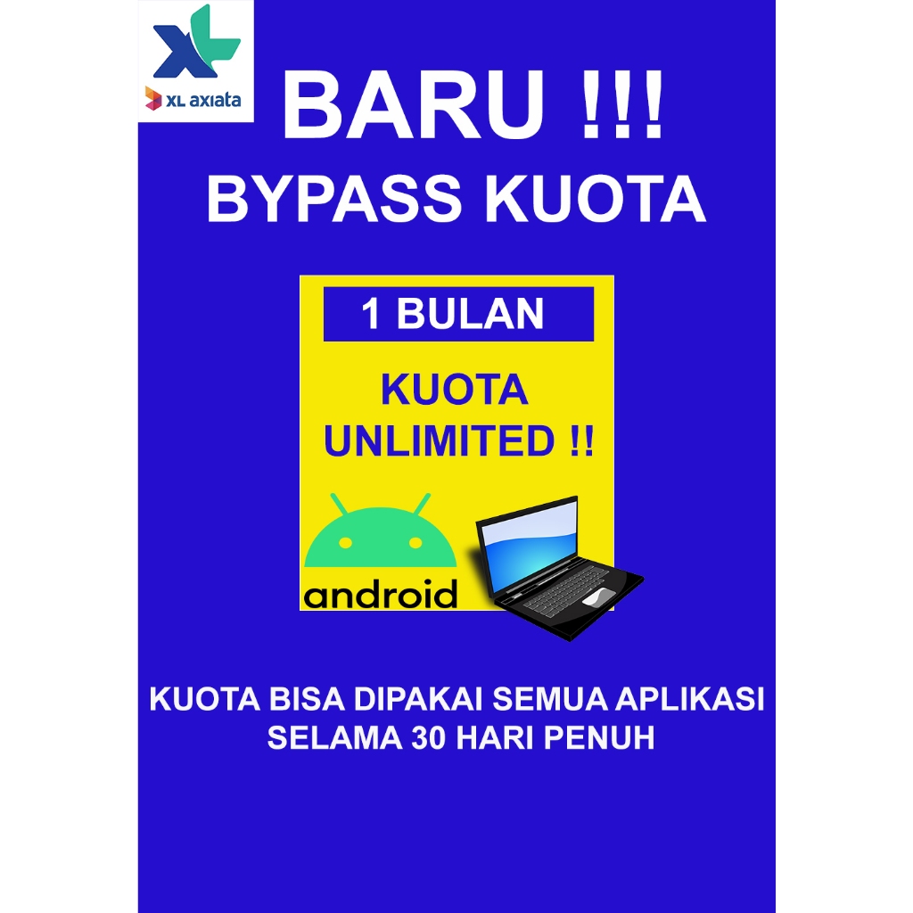 Kuota XL Unlimited Full 30 Hari Tanpa Pembagian