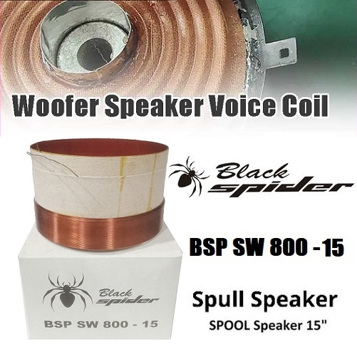 Spool Voice Coil BSP SW 800 15  15" Spoel Spul Speaker 15 inch Black Spider Seri BSP-SW-800-15 100MM