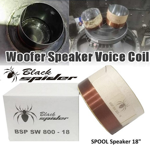 Spool Voice Coil BSP SW 800 18 18" Spoel Spul Speaker 18 inch Black Spider Seri BSP-SW-800-18 100MM