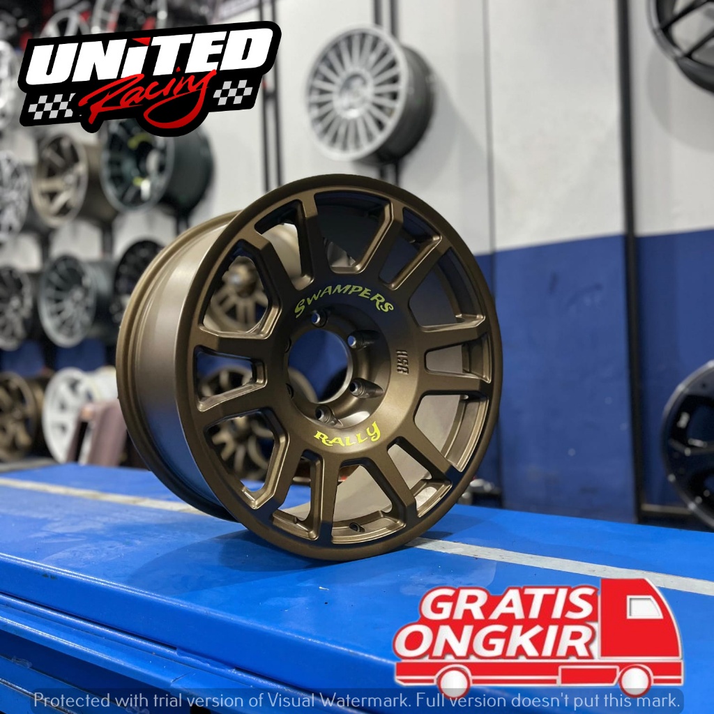VELG RALLY LOOK RING 18 HSR SWAMPERS BRONZE UNTUK MOBIL NISSAN TERRANO HILUX HARDTOP