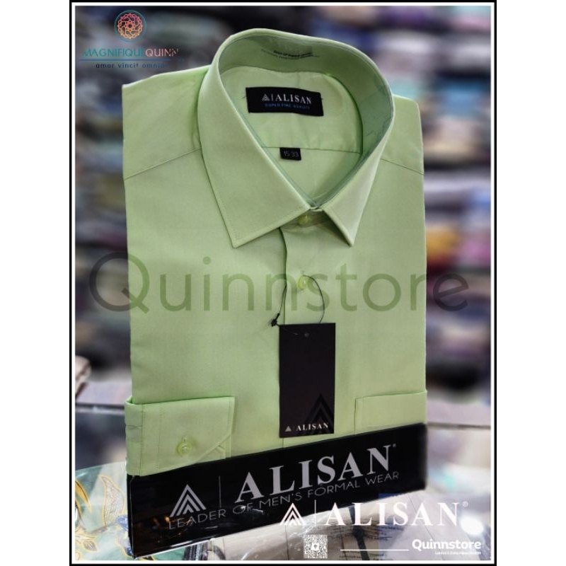 ALISAN Original Kemeja Polos Lengan Panjang - Reguler - Hijau #9