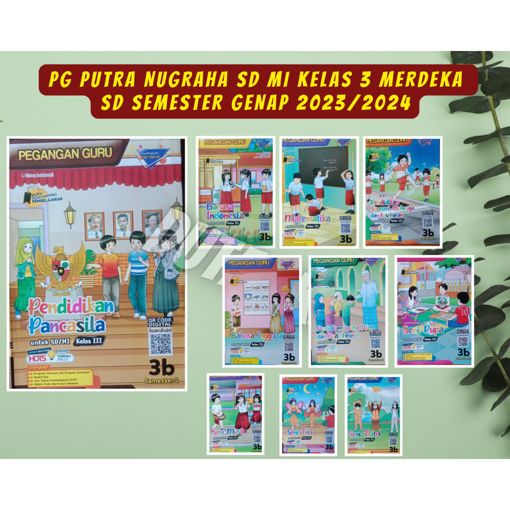 Buku Pegangan Guru (PG) PUTRA NUGRAHA SD MI Kelas 3 Semester Genap Merdeka 2023 - 2024