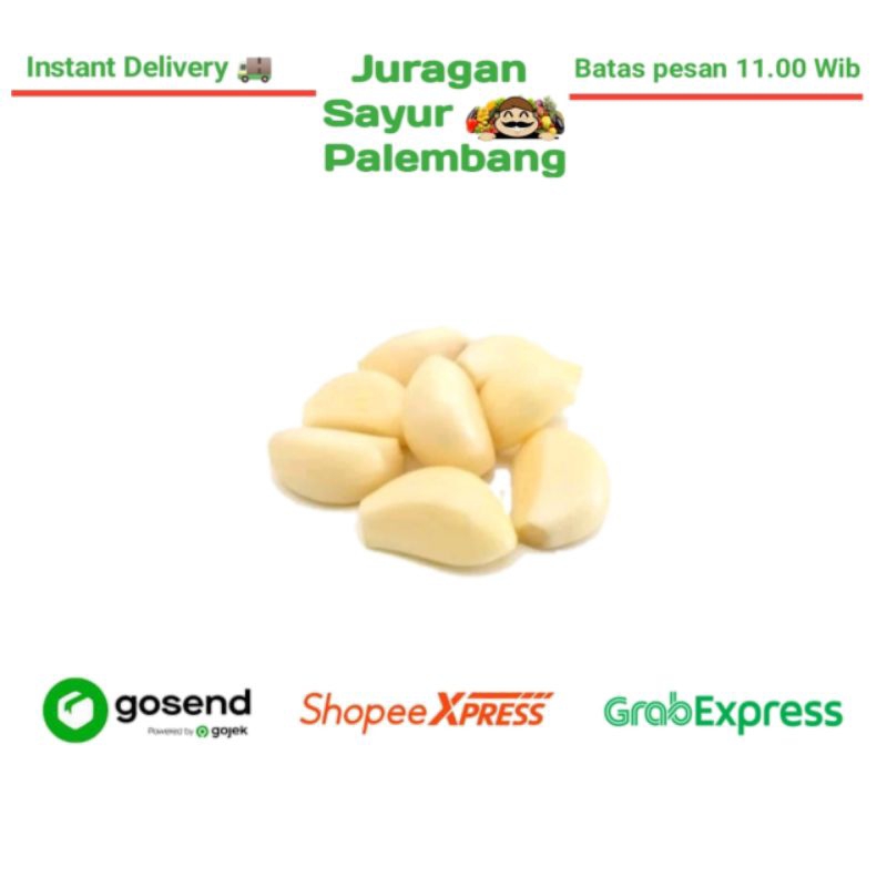 

Bawang Putih Kupas Fresh - Juragan Sayur Palembang