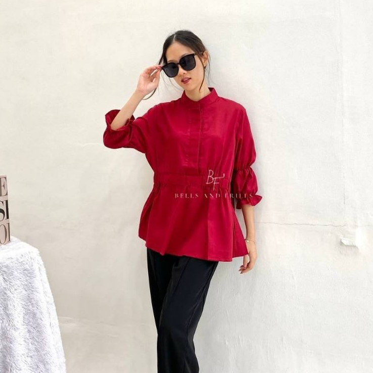 AMARA Blouse Wanita Hijab Disclosure Button Formal 141-175