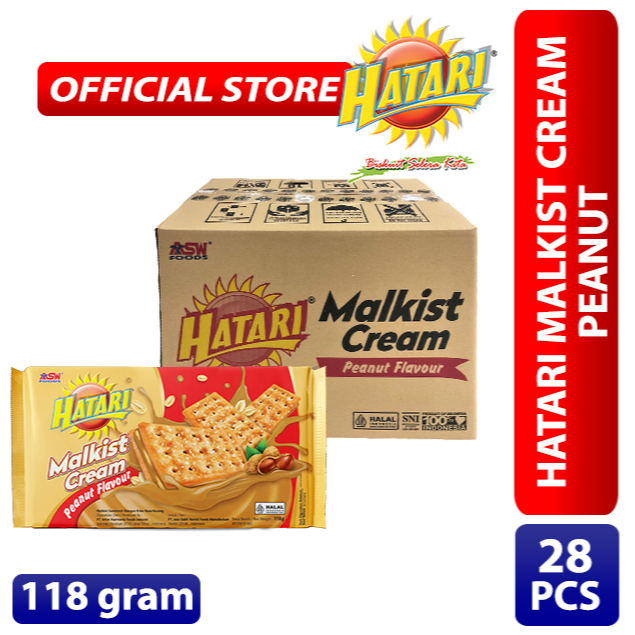 

QH Hatari Malkist Cream Peanut 118 Gr ( 28 Pcs ) - Karton
