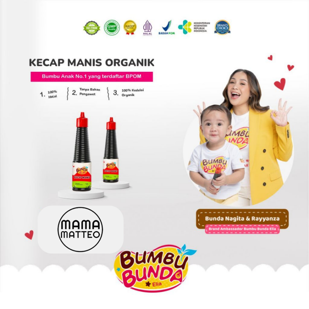 

RK60 BUMBU BUNDA BY ELIA Kecap Organik Manis Asin Ikan Saos Teriyaki Tiram Minyak Wijen / Bumbu