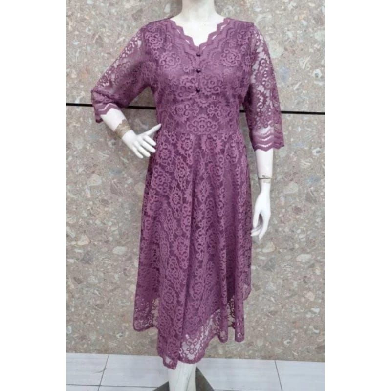 Dress Brukat Kekinian / Dress Pesta / DRess Natal by Miss Nauli