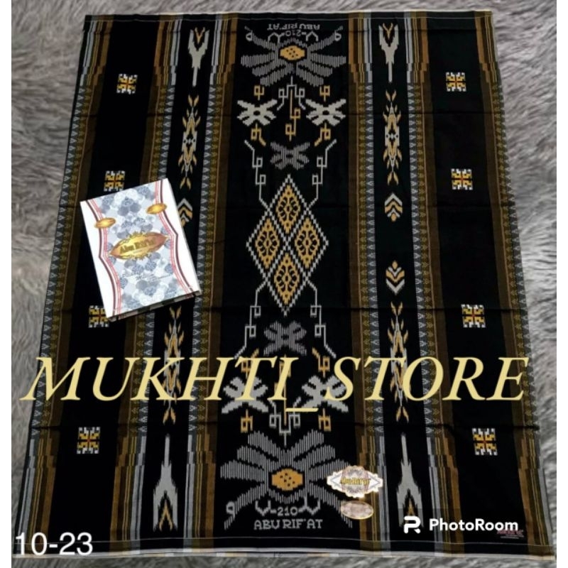 sarung abu rifat songket premium