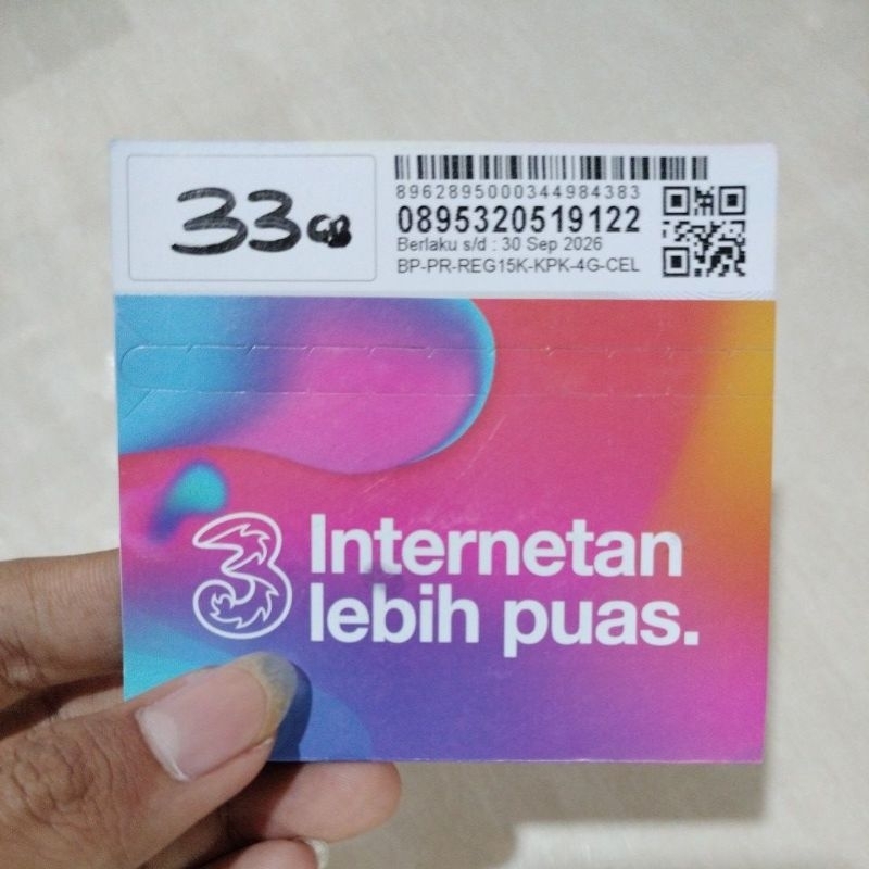 33GB paket data tri 3 FULL INTERNET