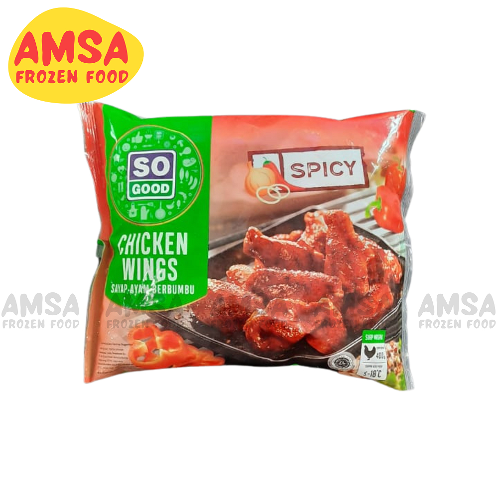 

So Good Spicy Wings 400 gr / Sayap Ayam Pedas