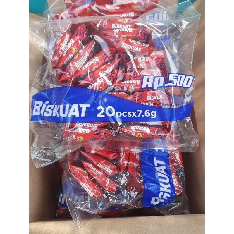 

Snack Biskuat kemasan 10 gram 1 pack isi 20 pcs dan 1 renceng isi 10 pcs