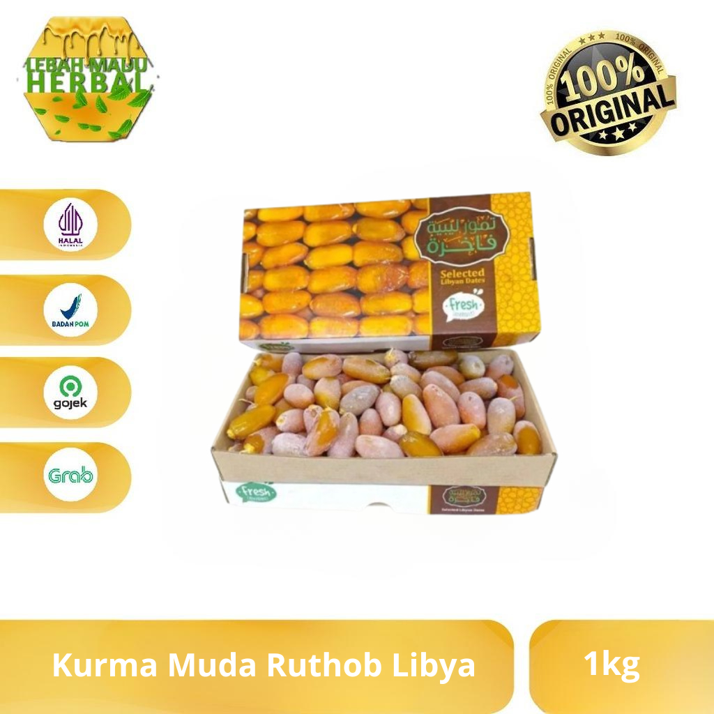 RUTHOB LIBYA - Kurma Muda Ruthob Libya 1kg Premium - Kurma Muda Untuk Promil Ibu Hamil