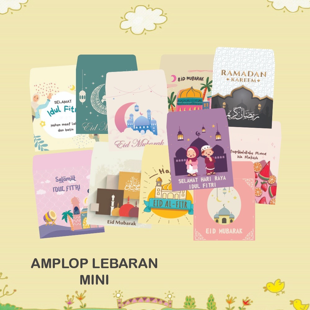 

(10 PCS) AMPLOP LEBARAN MINI/eid mubarak/ramdan kareem/idul fitri/AMPLOP ANGPAO MINI/LEBARAN