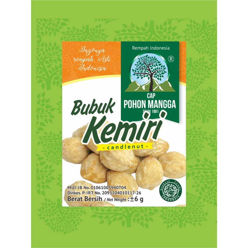 

Bumbu Bubuk Tepung KEMIRI Cap Pohon Mangga POMANG - Kemasan 1 Sachet