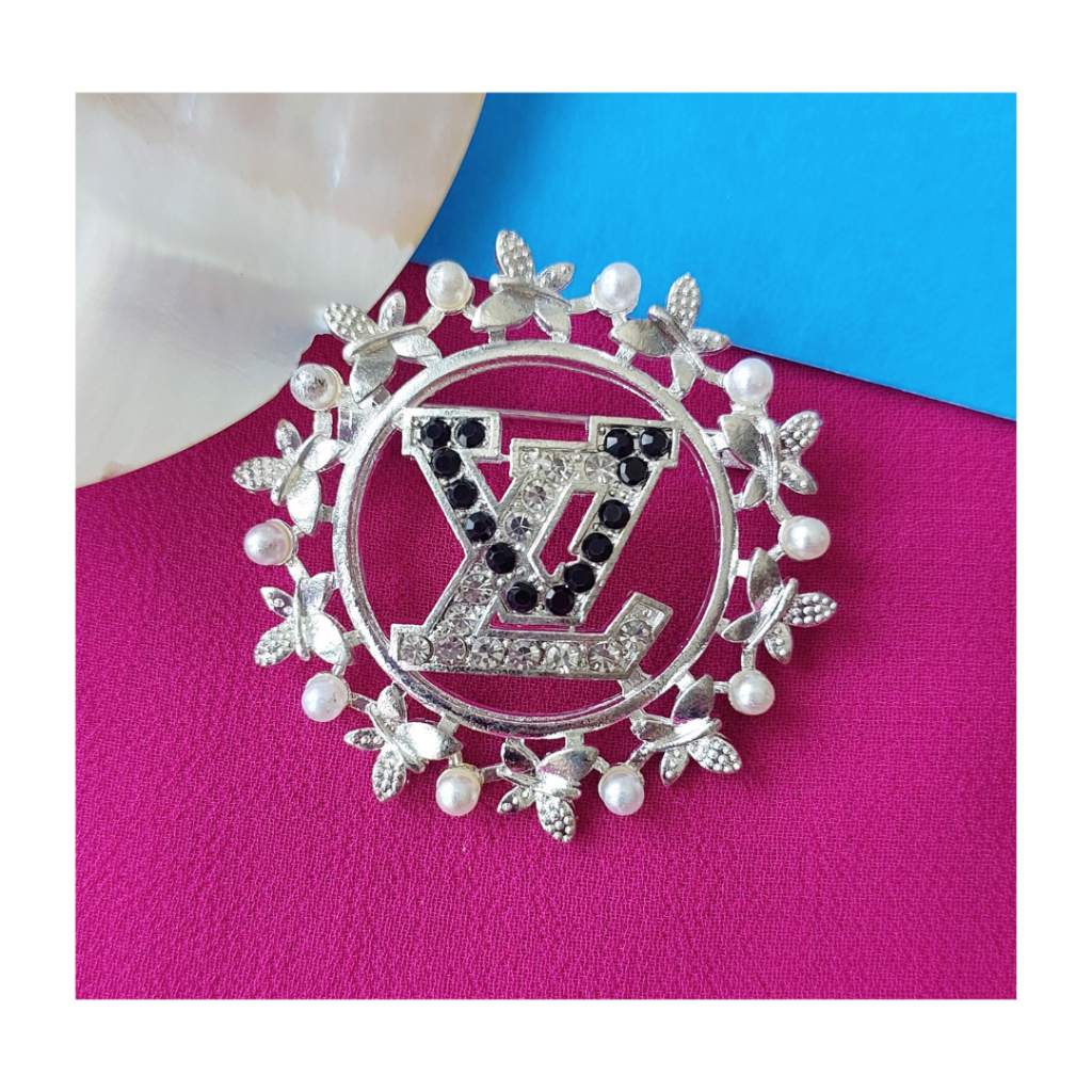 Bros Inisial Nama Premium Peniti Hijab Huruf Aksesoris Jilbab Pin Kerudung Mewah